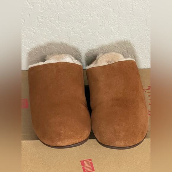 FitFlop Chrissie Shearling Women’s Size 7 Tumbled Tan - Picture 2 of 8